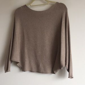 Taupe Zara bat sleeved sweater size M